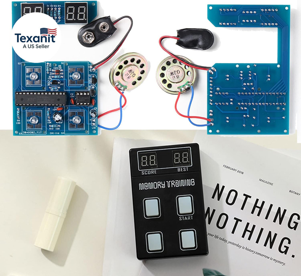 Light up Memory Practice Game Handheld Electronic Soldering Practice Kit DIY Sol