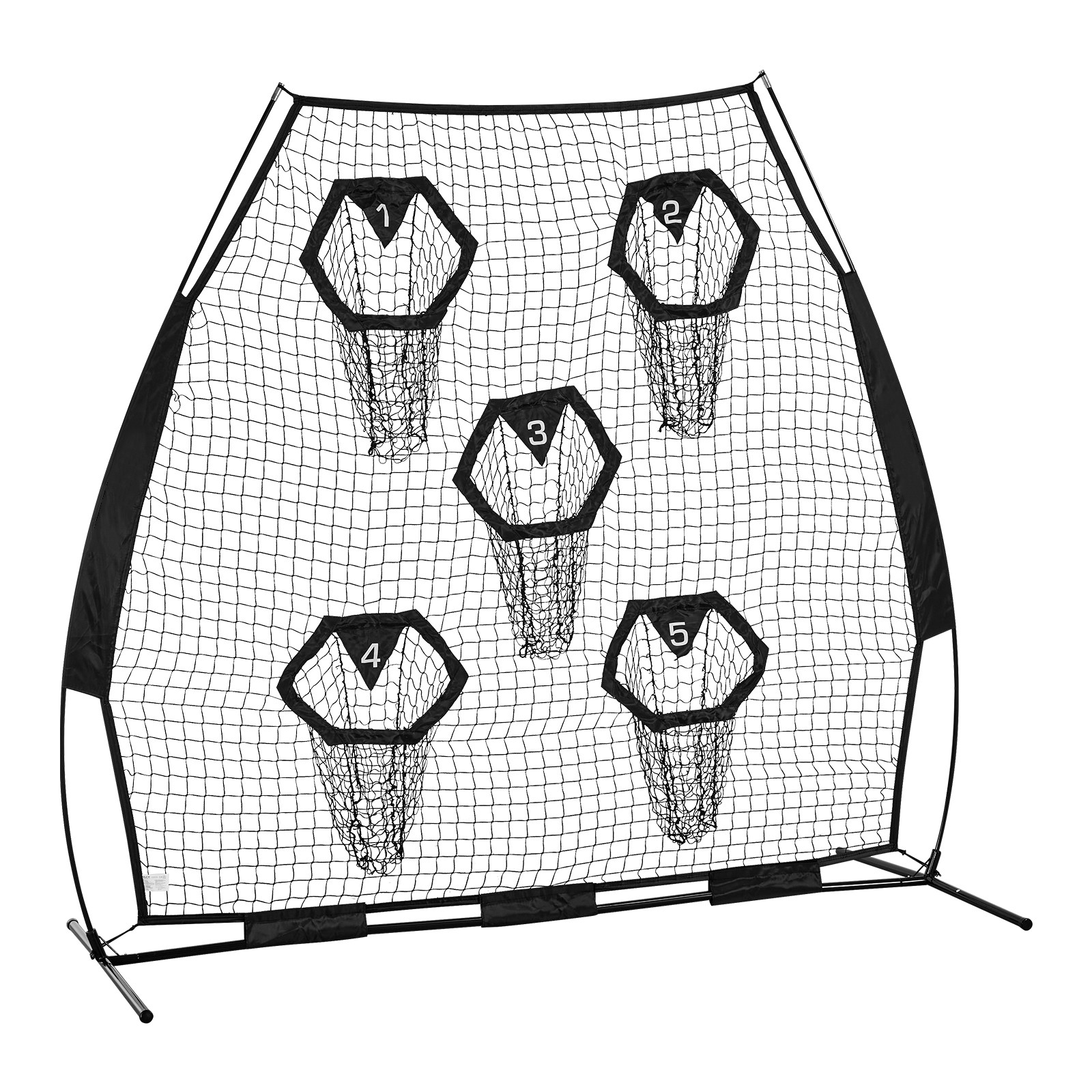 Uimoso 7x7 ft Portable Football Throwing Net for QB Training and Practice, Black