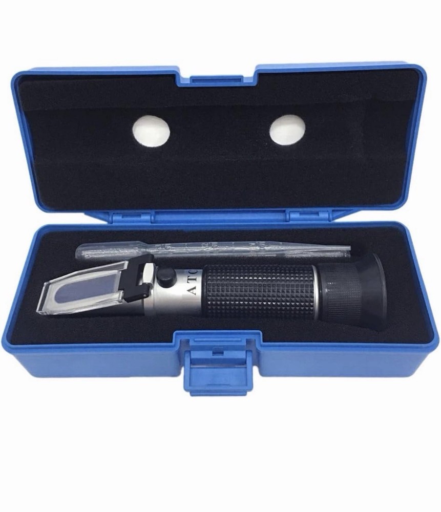 Brix Refractometer with ATC, Dual Scale - Specific Gravity & Brix, Hydrometer in
