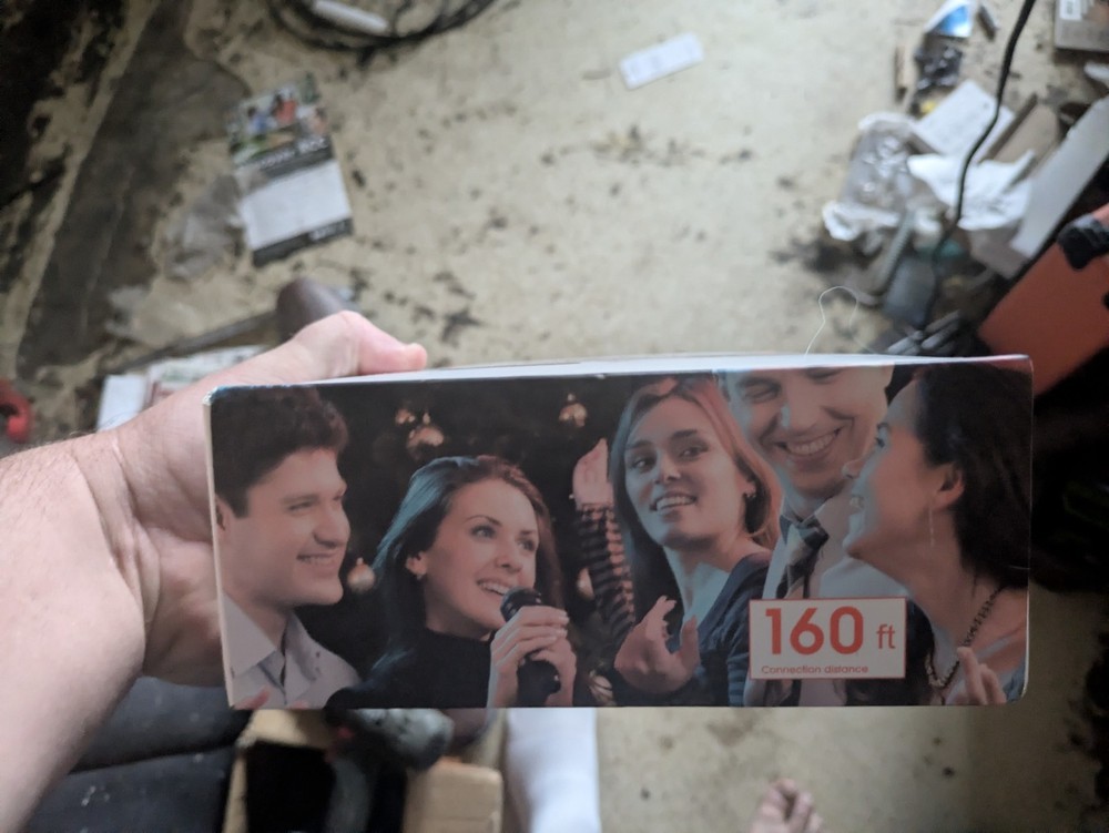 Professional UHF Rechargeable Wireless Microphone System + Auto-Connect Receiver