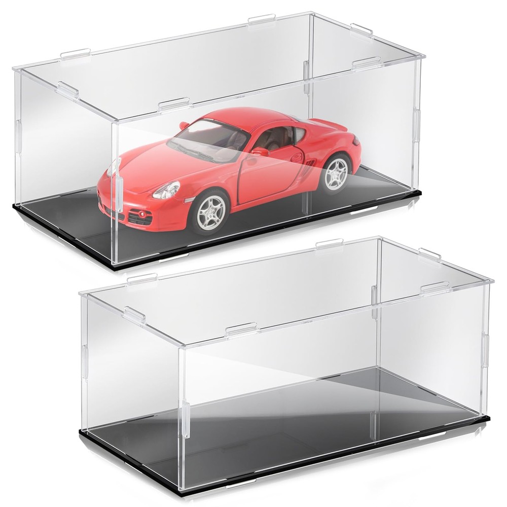 2 Pcs Acrylic Model Car Display Case 1: 24 Scale Clear diecast Display Boxes ...