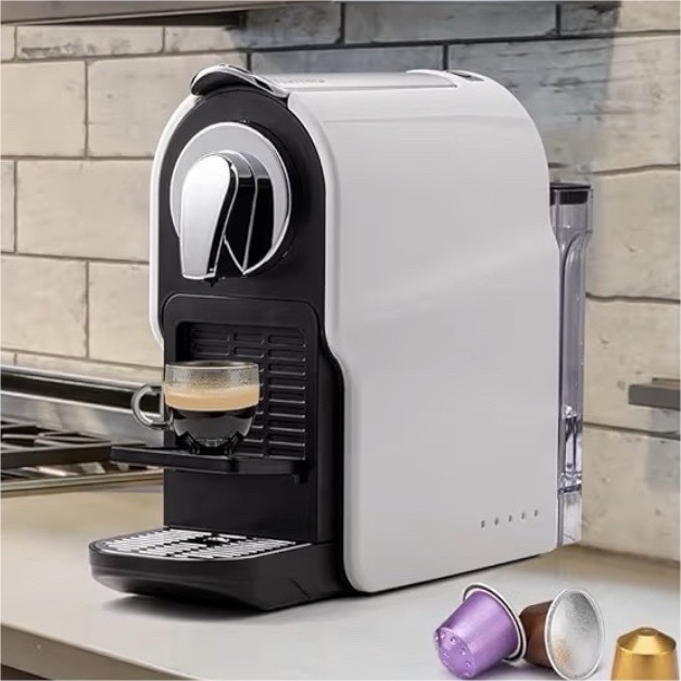 Compact Capsule Coffee Machine, 20 Bar, Nespresso Compatible, Programmable