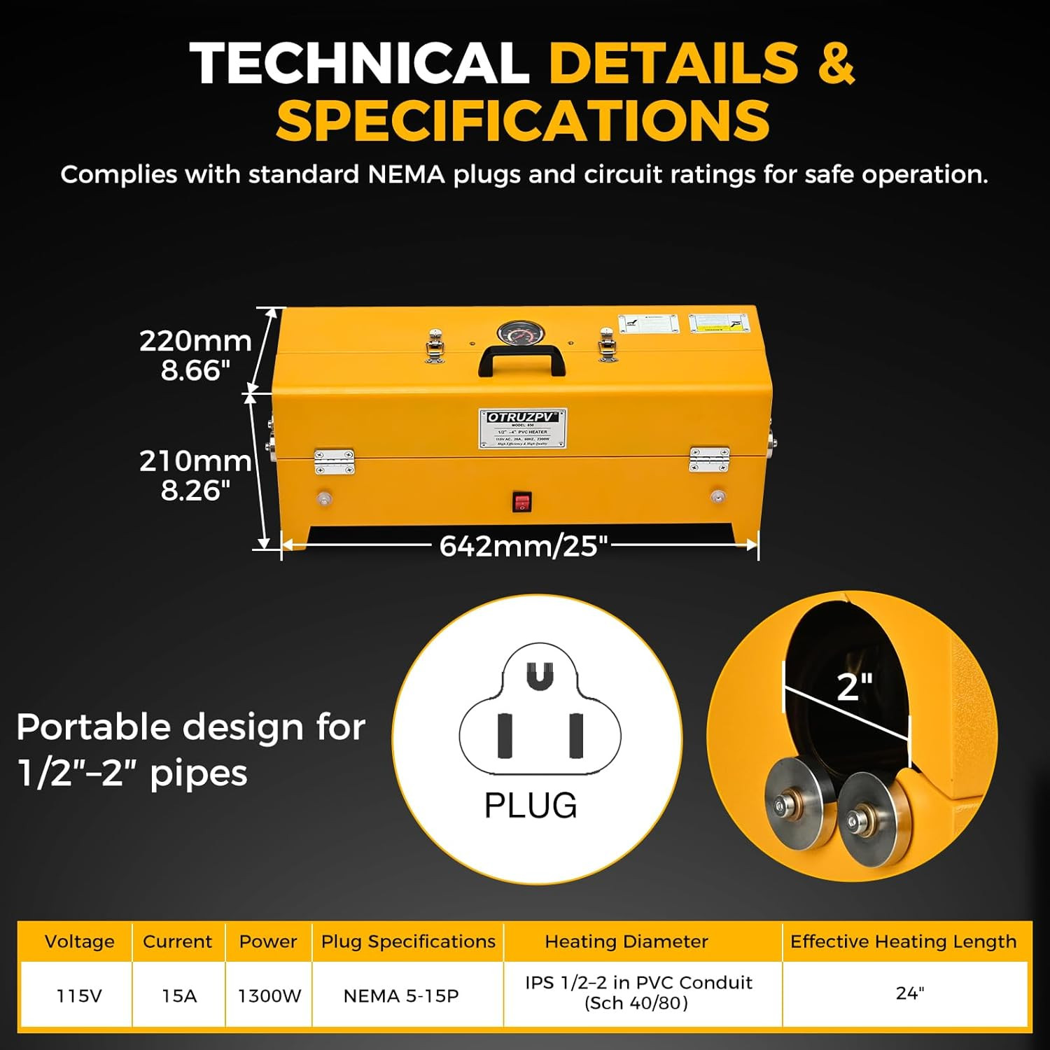 Used 1/2"–2" Pvc Conduit Heater With Temperature Control & Safety Shutoff