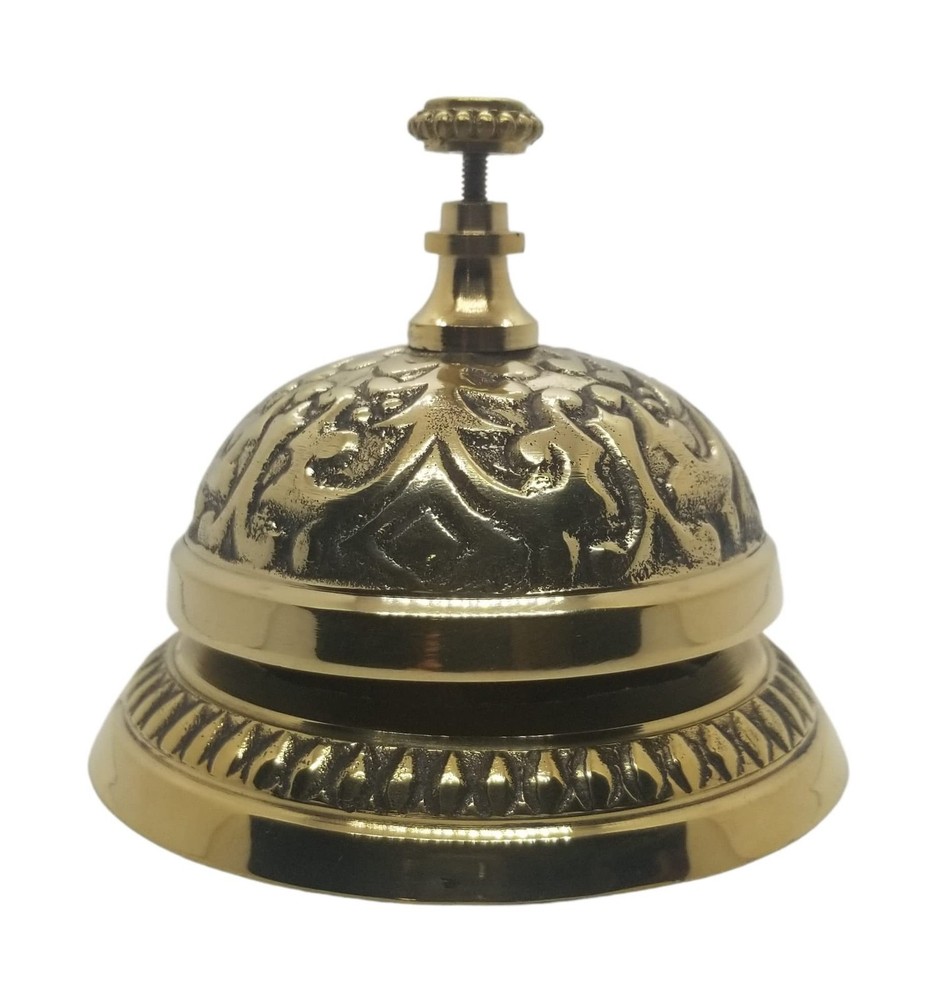 Solid Brass Victorian Style Service Desk Bell Fast Ship