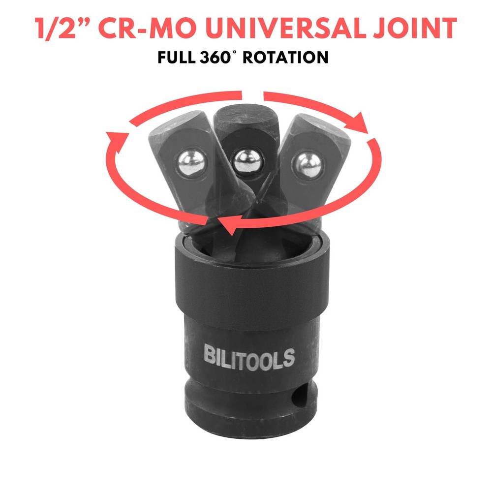 Socket Adapter Set 17 Piece includes Reducer, Universal Joint Socket Set, Dri...