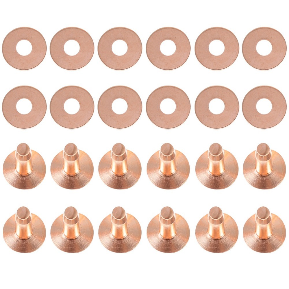 10 Sets Snaps and Rivets Kit Copper Rivets for Diy Rivets