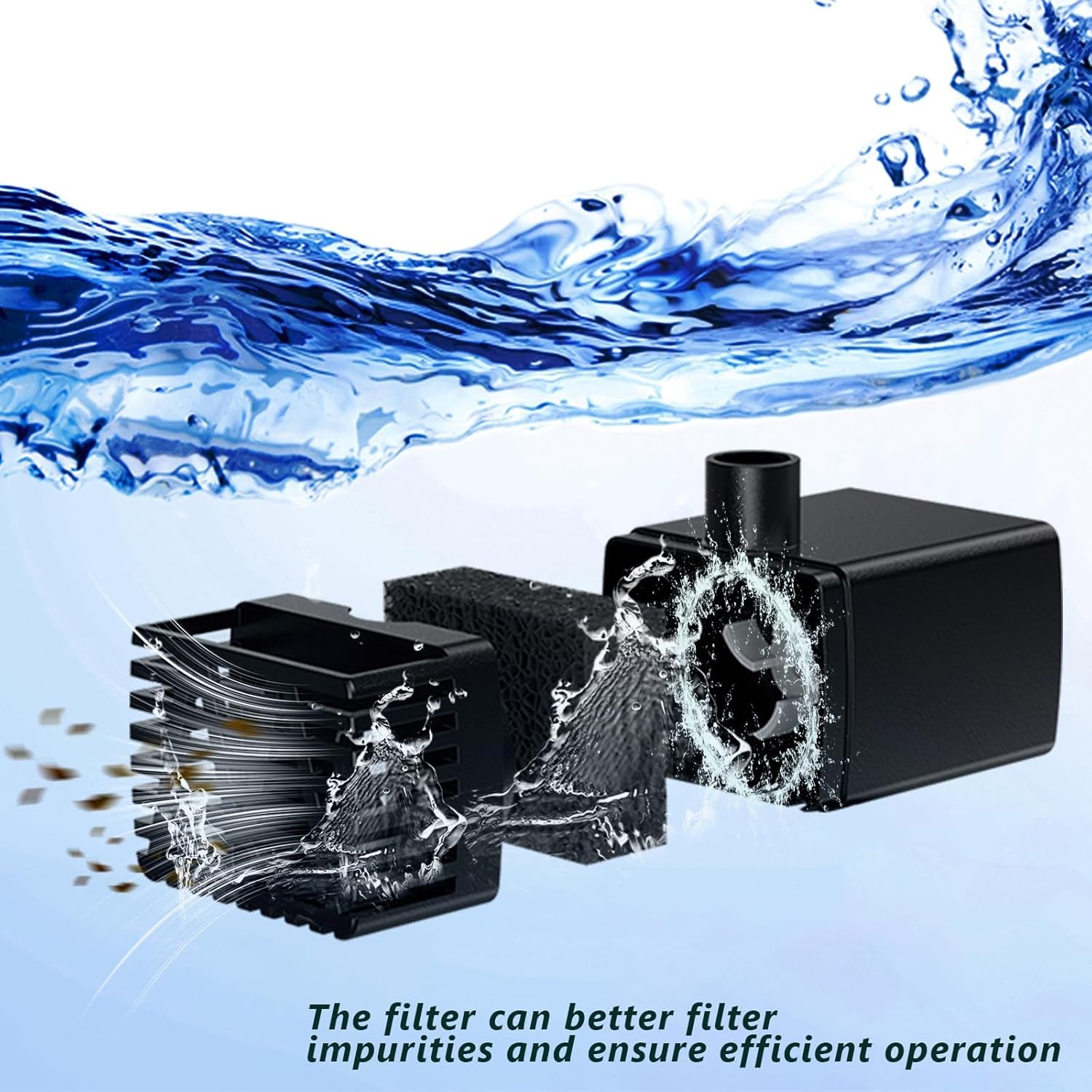 Solar Fountain, Solar Powered Water Fountain – 6.5W Dark Green 3-Tier Fountain,g