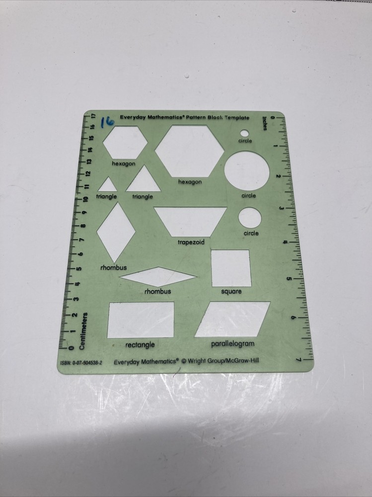 Everyday Mathematics Pattern Block Template Buy More And Save On Postage