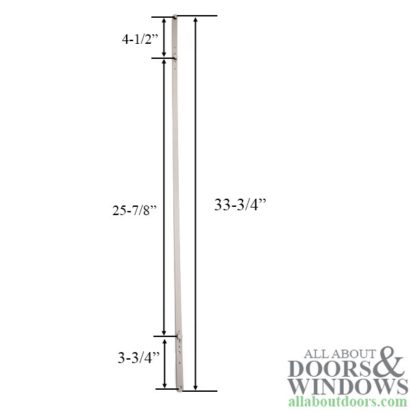 Truth Hardware 3 Roller Tie Bar assembly ( Drive Bar) 33-3/4"