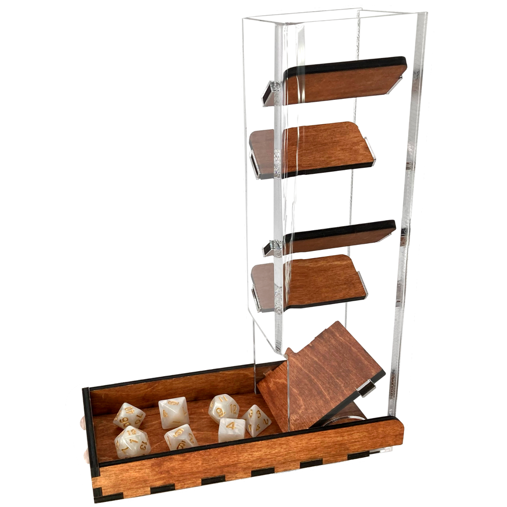 C4Labs 10" Tall Clear Dice Tower & Basic Tray - Gunstock