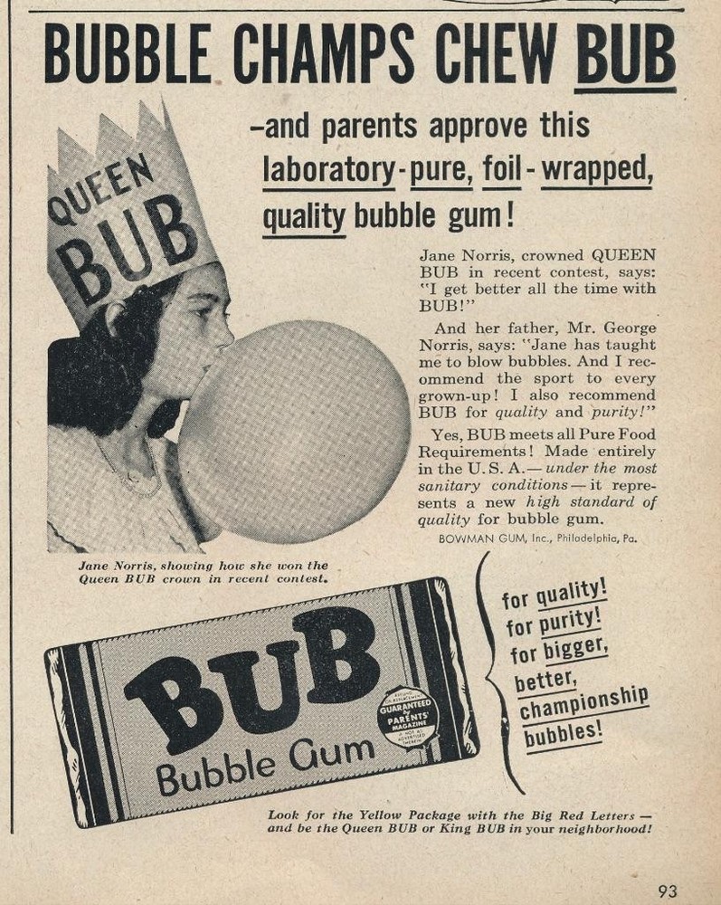 Magazine Ad - 1947 - BUB Bubble Gum