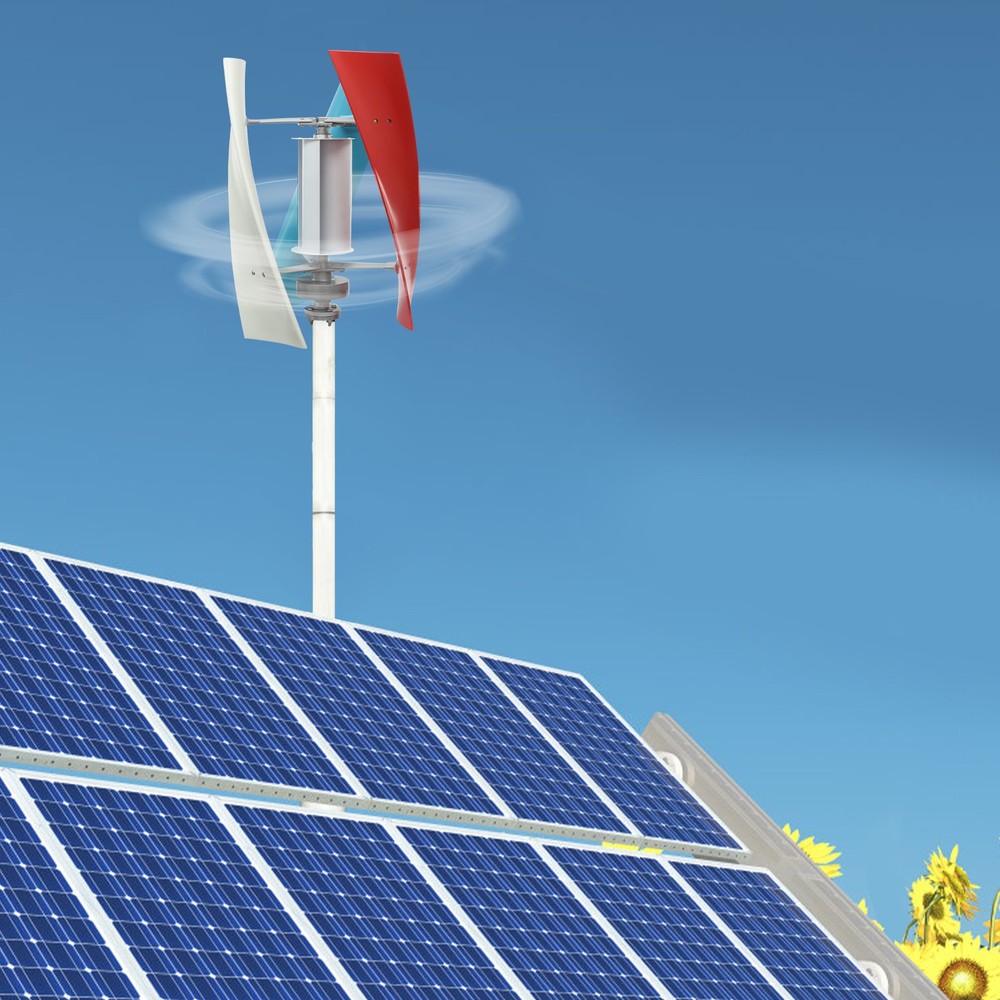 100W 24V Vertical Wind Turbine Generator Helix Wind Generator With Controller