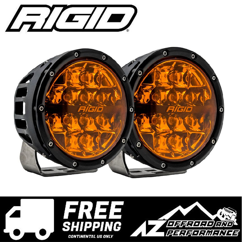 Rigid Industries 360 Series 6" Spot Beam LED Round W/ Backlights Lights - Amber