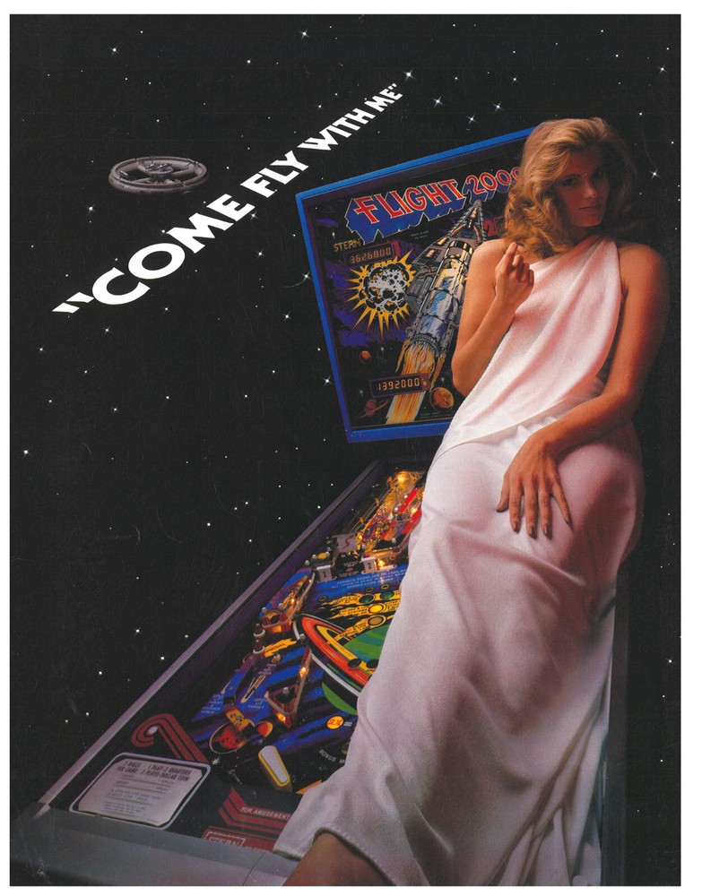 Flight 2000 Stern Pinball Flyer / Brochure / Ad - Mint Condition