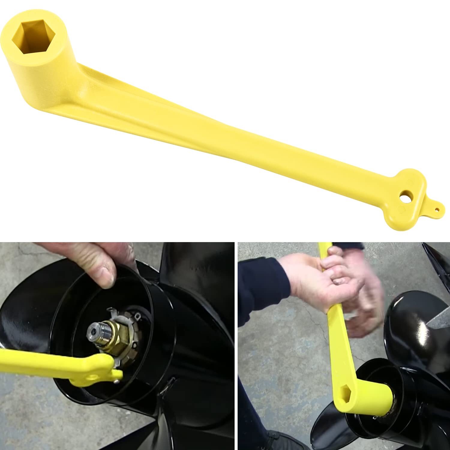For Mercury Prop Wrench 1-1/16" Nut Wrench Alpha One Yellow - 859046Q4