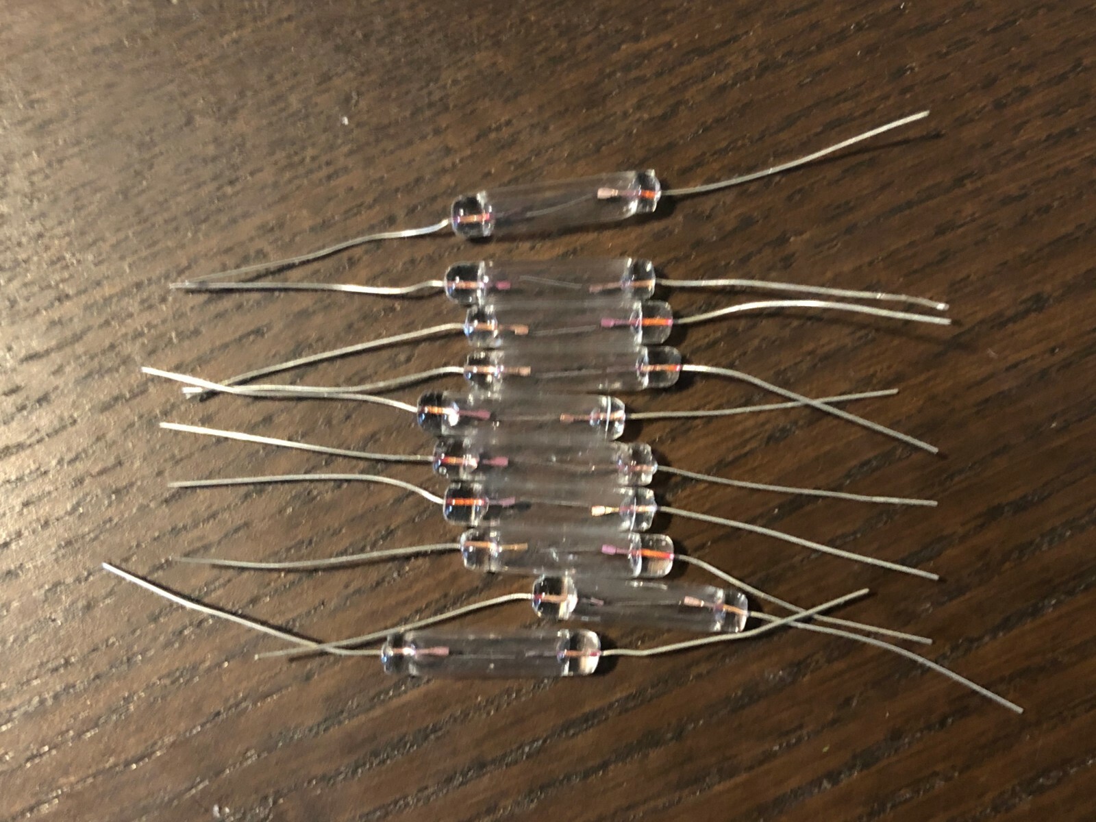 10 New Warm White 8v 50ma Axial Wired Lamps ORIGINAL Vu Meter Light Bulbs