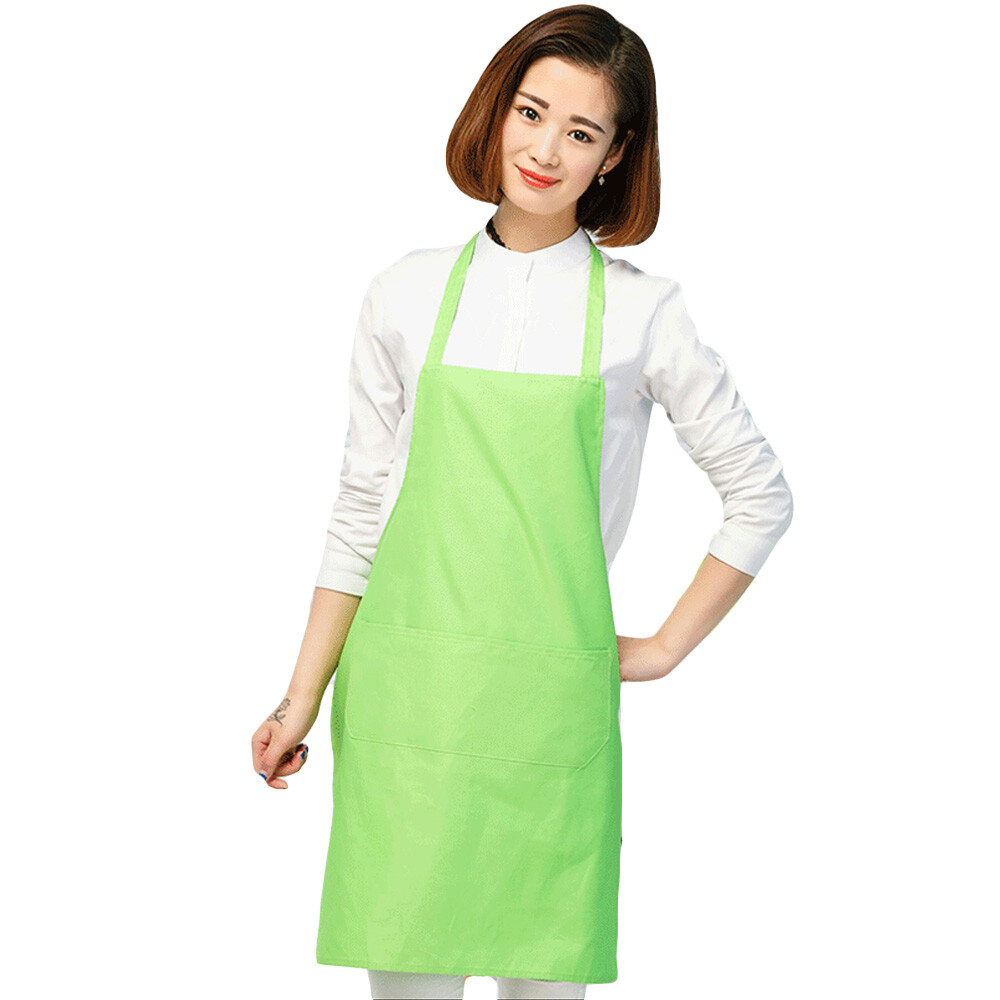 Solid Color Durable Aprons Waterproof Oil-proof Kitchen Restaurant Apron