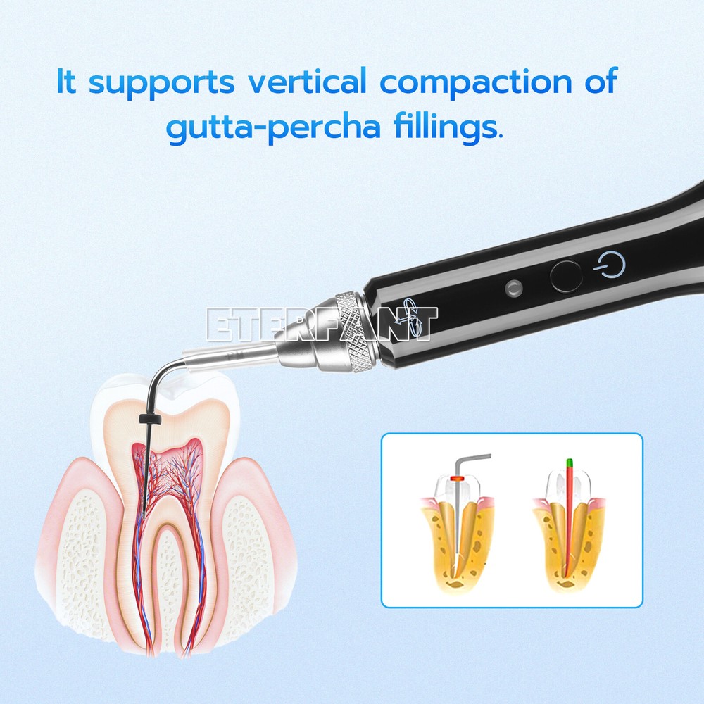 ETERFANT Dental Gutta Percha Obturation System Wireless Endo Heated Pen+2Tips