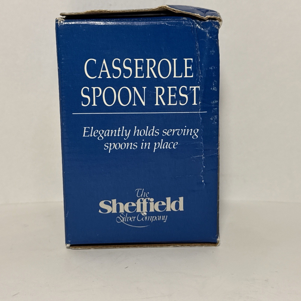 Sheffield Silverplate Casserole Spoon Rest #1180 Italy Vtg Kitchen Tableware