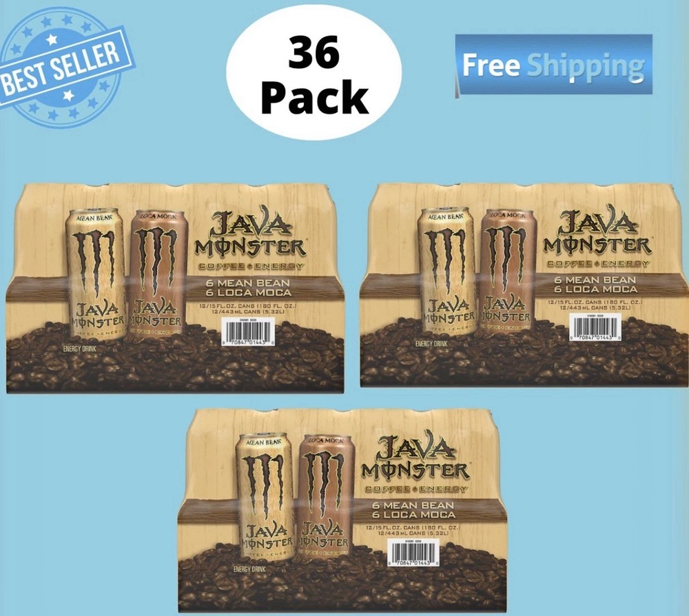 15 oz CANS 36 Pack MONSTER JAVA VARIETY PACK ENERGY DRINK