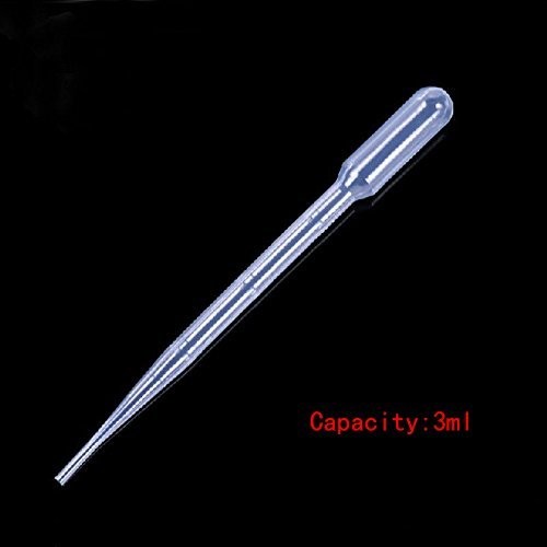 White 3ML Disposable Plastic Eye Dropper Set Transfer One Size, Transparent
