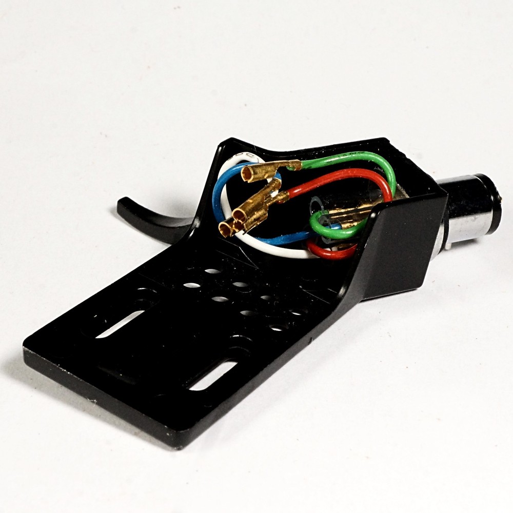 Original DENON Angle Headshell for Straight Tonearm Turntable w/ Cables