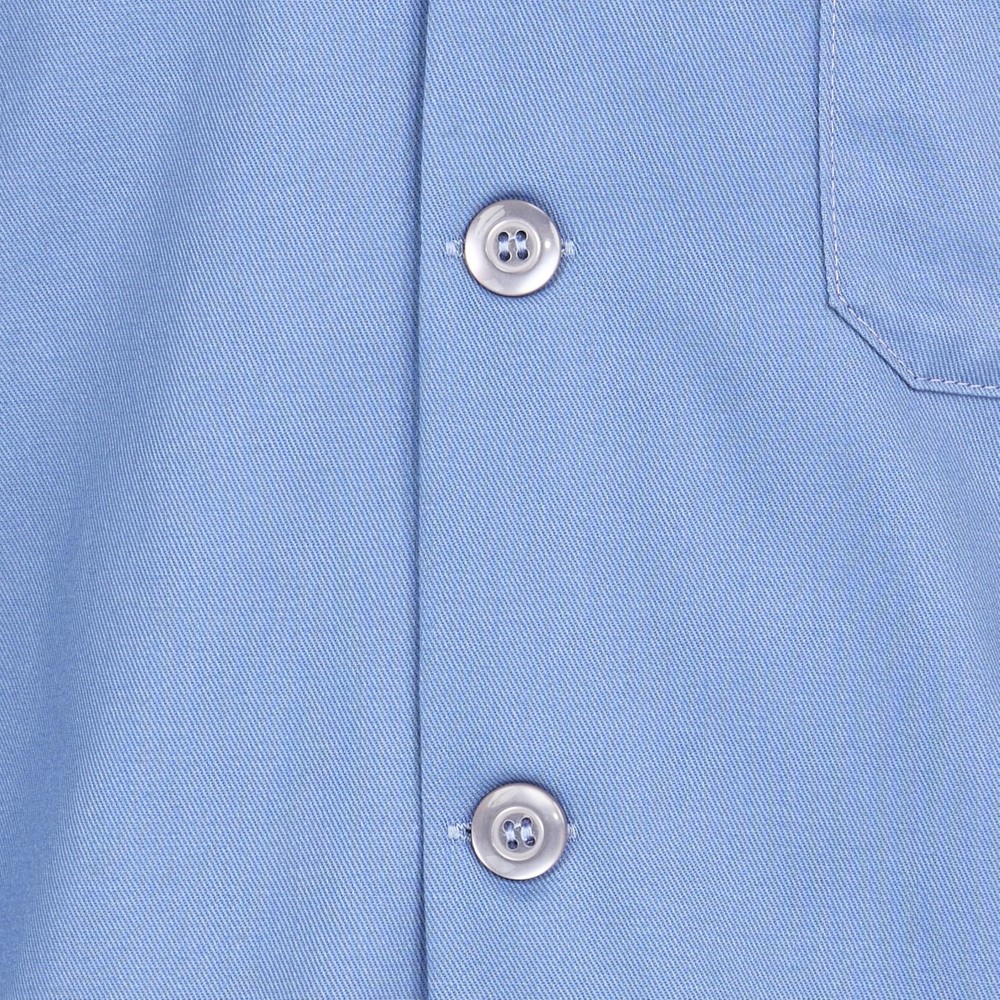 Bulwark Flame Resistant 7oz Cotton Lapel Collar Lab Coat Medium Light Blue