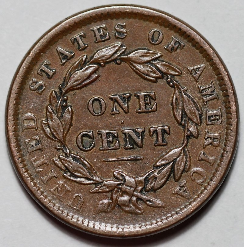 1838 Coronet Head Large Cent - Scratch - US 1c Copper Coin