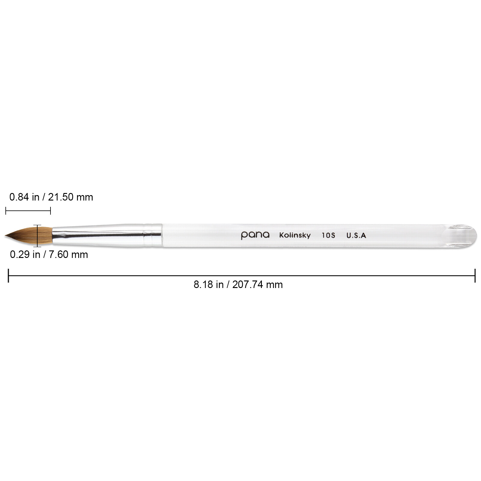 Fuji and Pana Finest 100% Pure Kolinsky Hair Brush from Size # 6 # 8 # 10 # 12