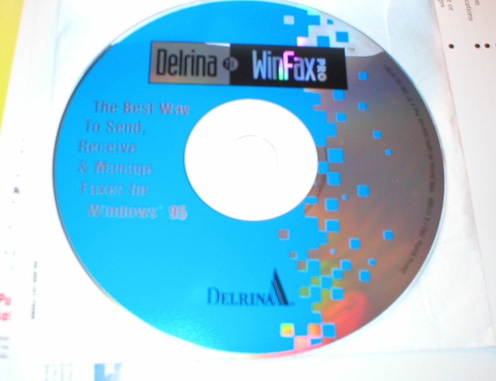 Vintage Delrina WinFax Pro Version 7.0 CD-ROM + Getting Started & User's Guides
