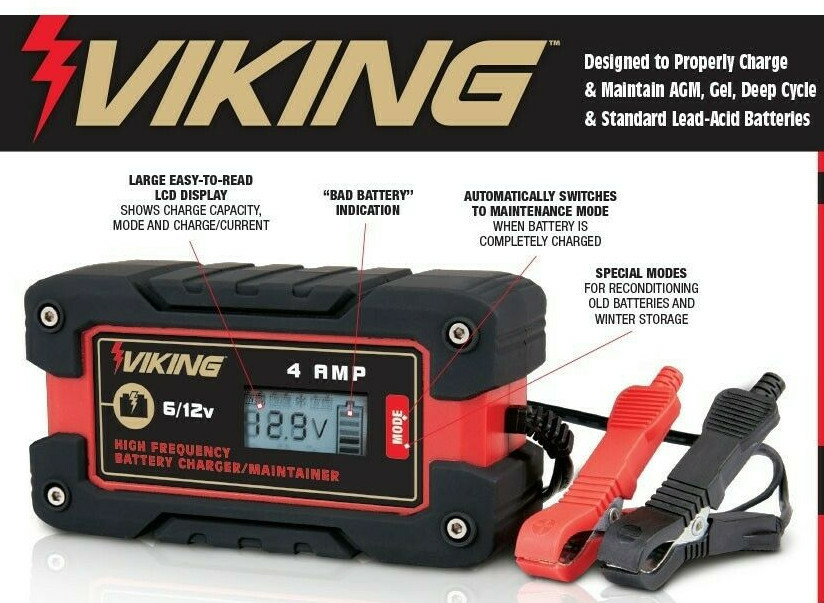 4 Amp Fully Automatic Microprocessor Controlled Battery Charger/Maintainer  NEW!