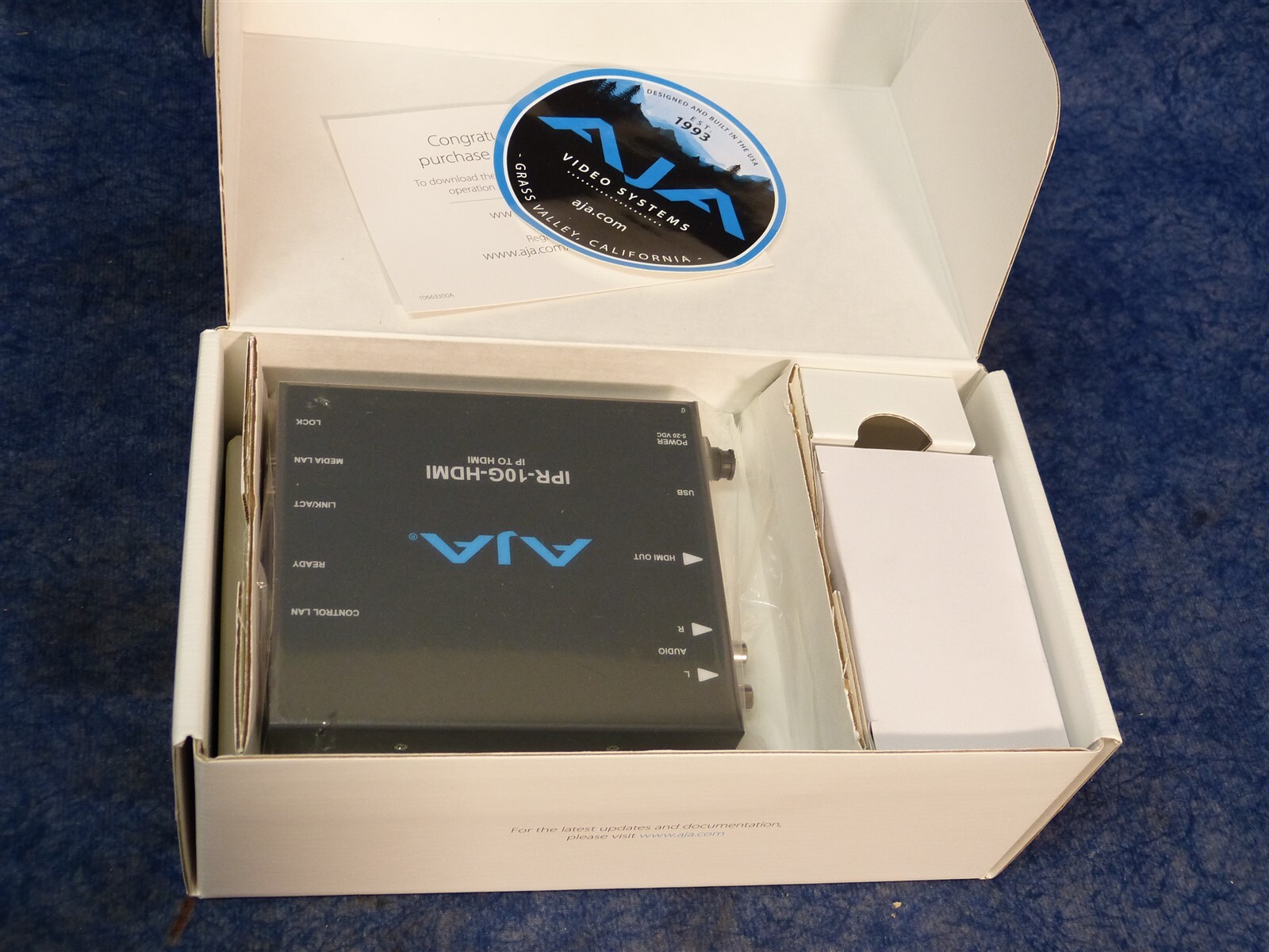 Open Box AJA IPR-10G-HDMI Bridging SMPTE ST 2110 IP to HDMI Converter (C5)