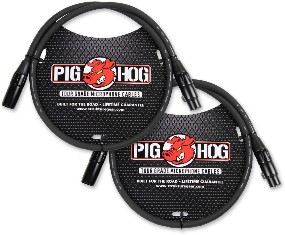 PHM3 8mm Tour Grade Mic Cable XLR 3ft - 2-pack