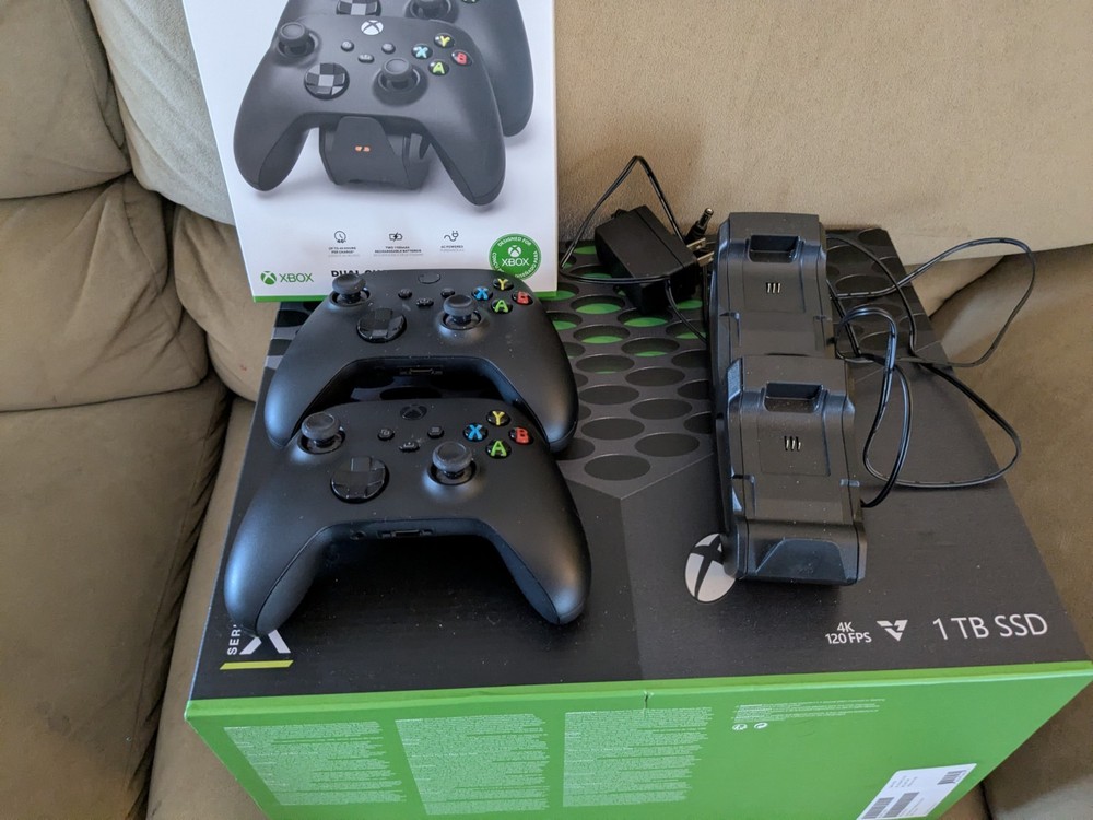 Xbox Series X Console Bundle with Controllers & PowerA Charging Station