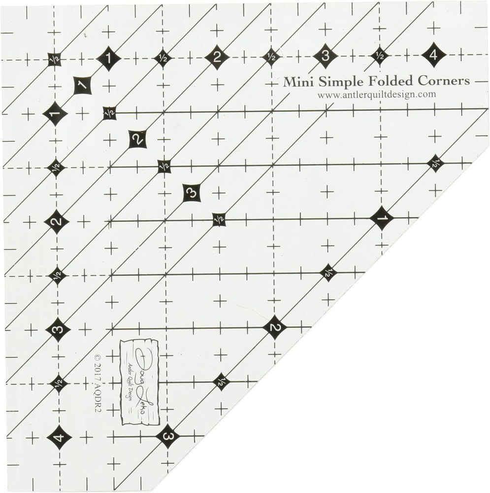 Antler Quilt Design Mini Simple Folded Corners Ruler