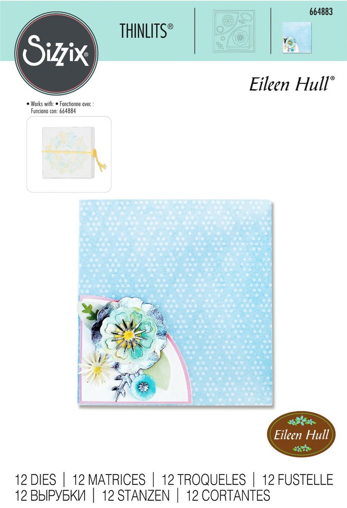 Sizzix Thinlits Folio Page, Pocket, Flowers 12pk #664883 MSRP $25.99 Eileen Hull