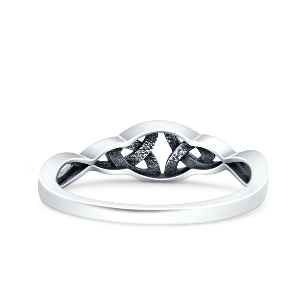 Celtic Oxidized Band Solid 925 Sterling Silver Oxidized Thumb Ring