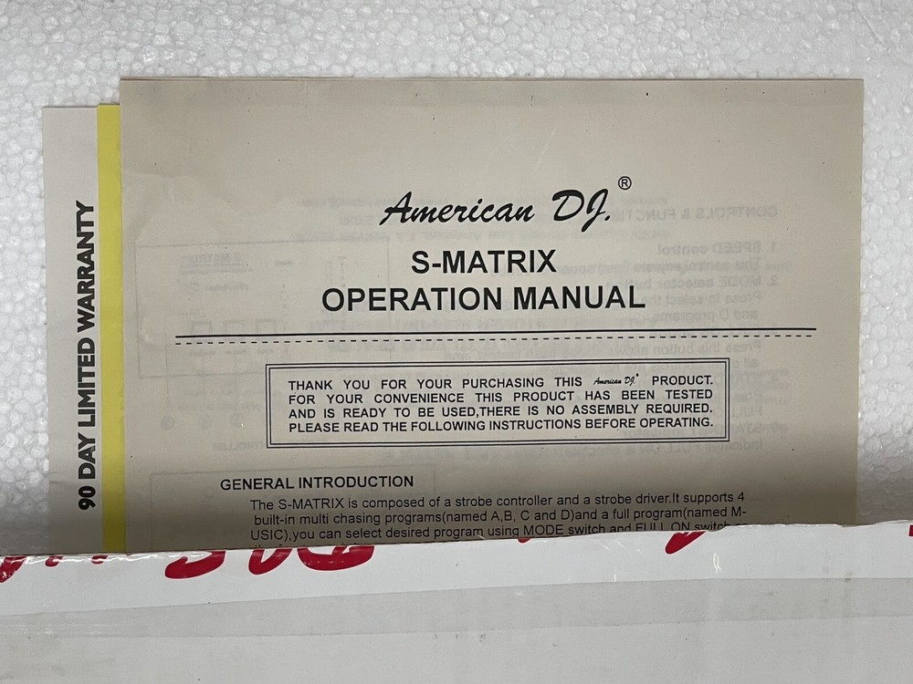 S-Matrix 16 Strobe Matrix Driver American DJ Lighting Controller [NEW IN BOX]