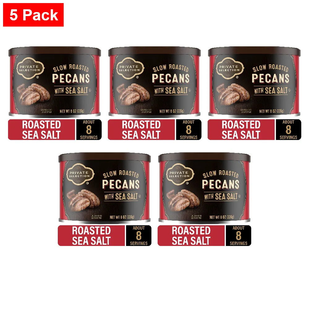 KGPS Slow Roasted Sea Salted Pecans 8 oz - 5 Pack