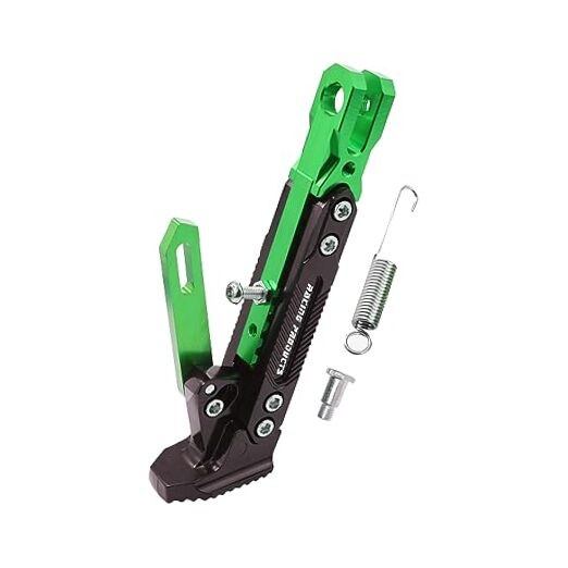Universal Motorcycle Kickstand Adjustable Foot Side Support Parking Green