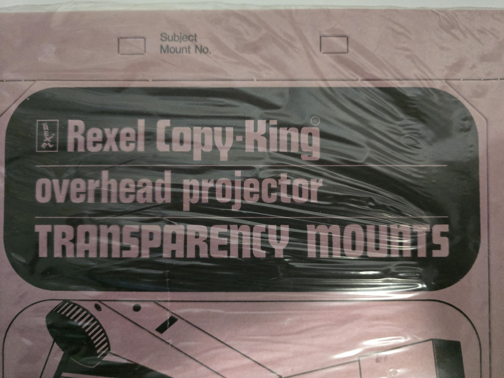 Rexel Copy King Transparency Mounts – Overhead Projector / Acetate Protectors