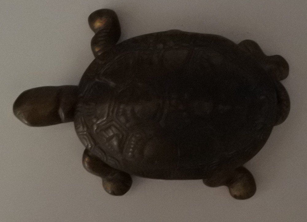 Brass Tortoise Turtle Hinged Box Antique