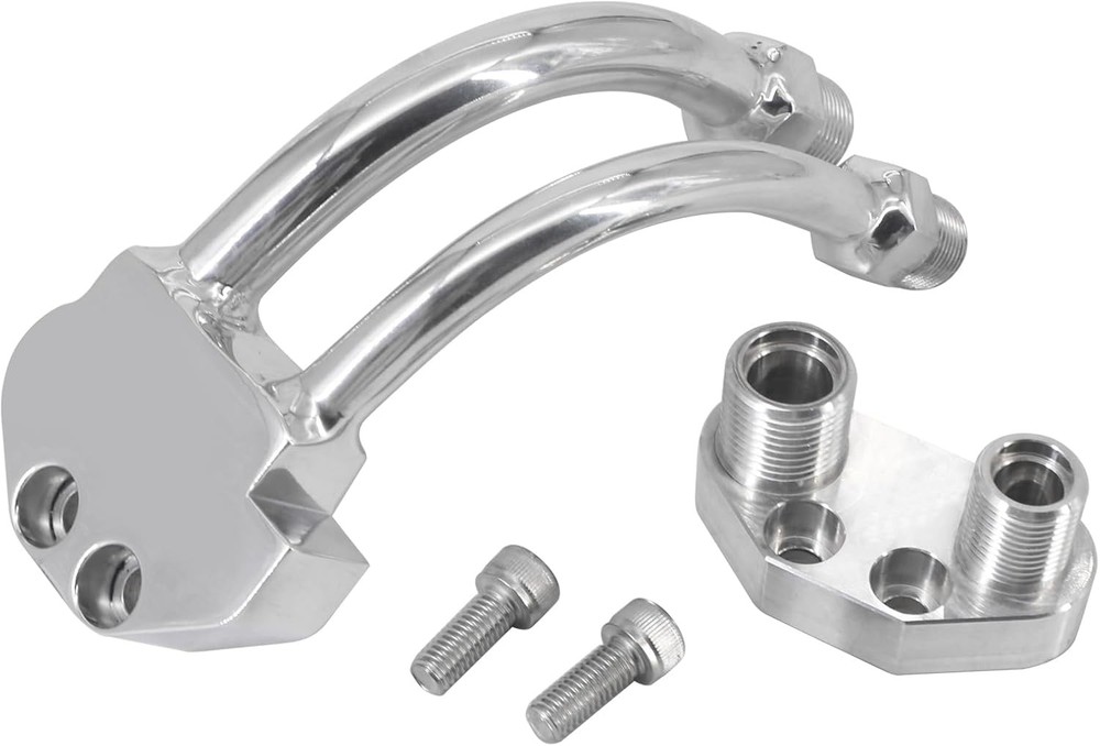 A/C Compressor Curved Manifold w/Adapter Fitting Compatible with Sanden...