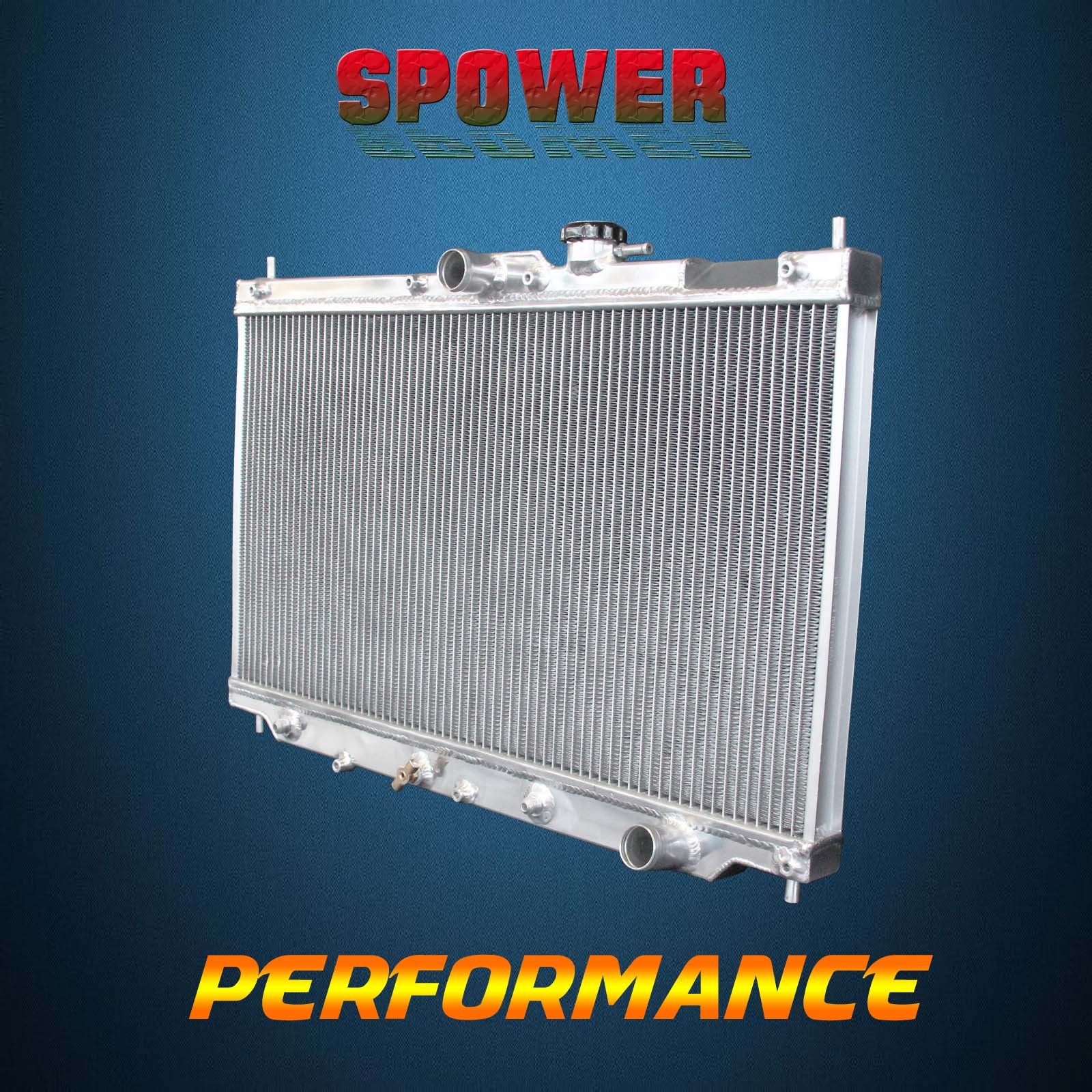 AT For Honda Accord 1990-1993 Prelude 1992-96 DX EX L4 2.2L 19 Aluminum Radiator