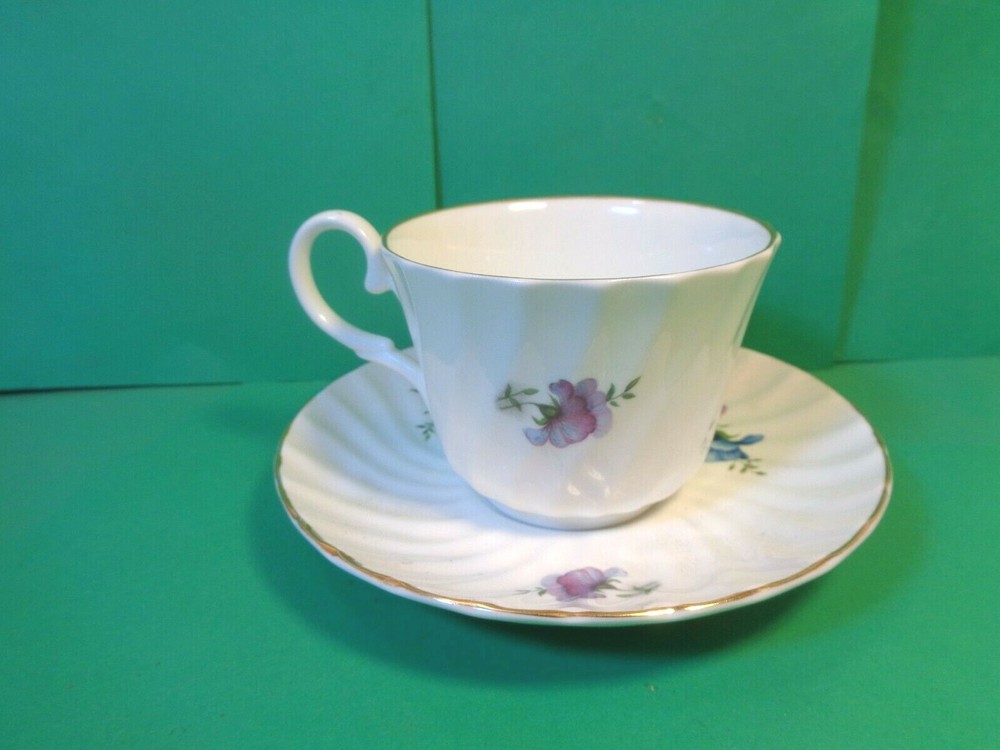 Regency Floral Pattern Cup & Saucer, England (Used/EUC)