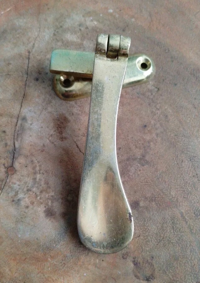 Vintage Solid Brass Window Latch Casement Handle Flips Left/Right