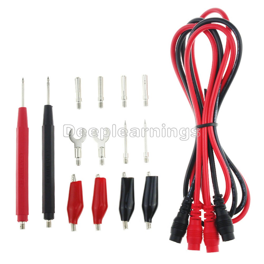 1set Multifunction Digital Multimeter Probe Test Lead Cable Alligator Clip