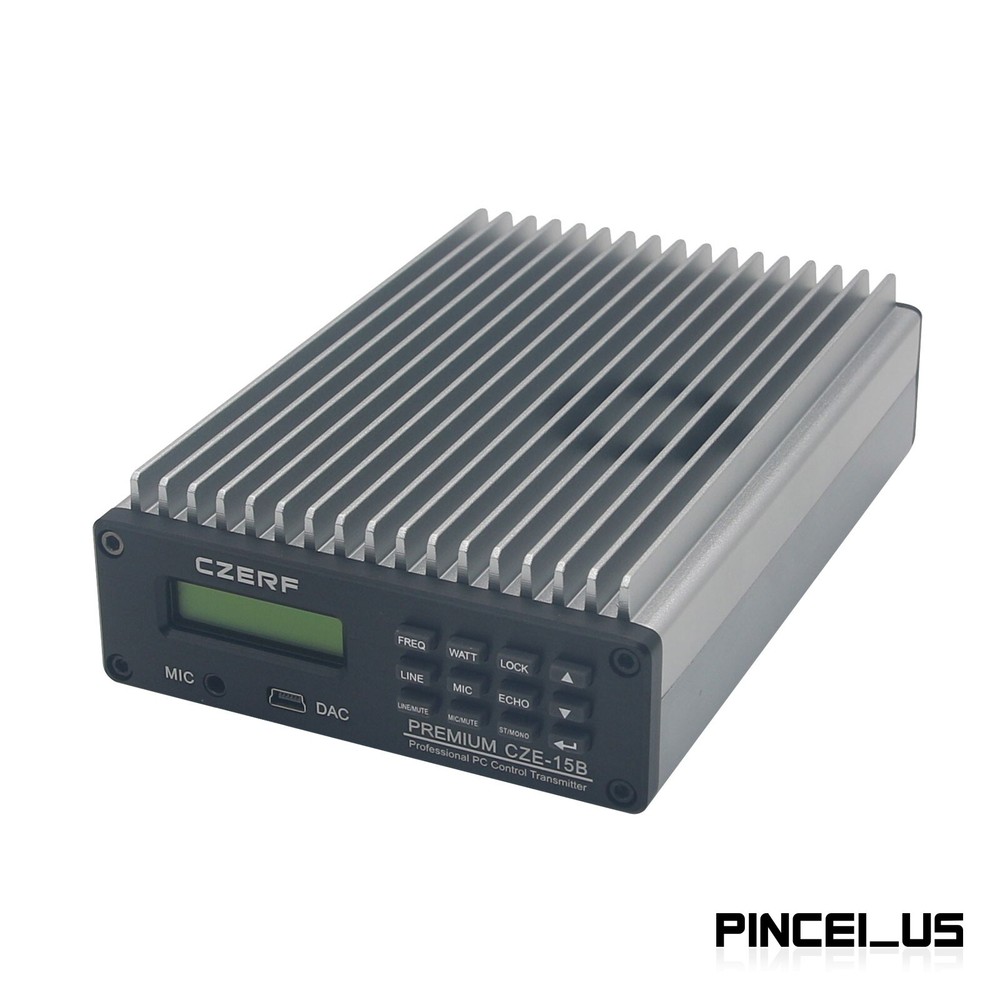 CZE-15B Adjustable Stereo FM Transmitter PC Control Wireless Radio KIT 0.3-15W