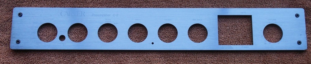 CARVER C-2 PreAmp Face Plate w/ Mounting Screws