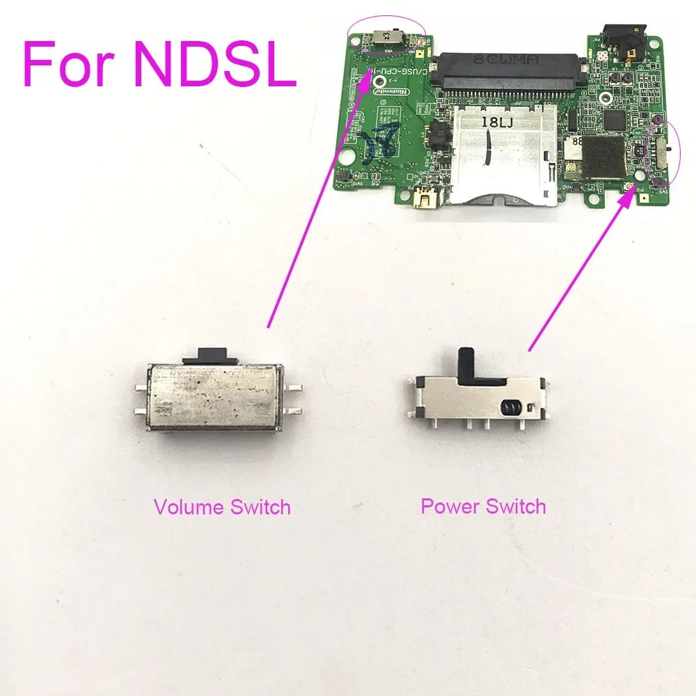 Nintendo DS Lite Main Power Switch On/Off Button NDSL DSL Console Replacement